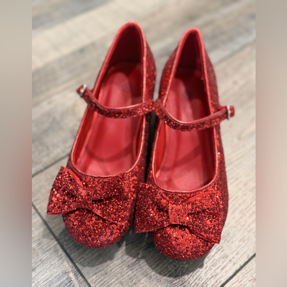Glittery Red Dress Shoes for Kids